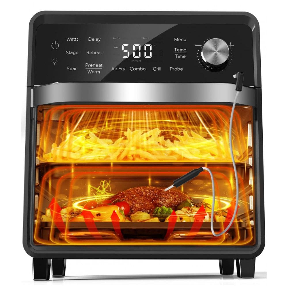 Forno Elétrico Air Fryer Grill 15,5L Nuwave Inox Pro-Smart Convecção 3 Potências Sonda Digital 110V
