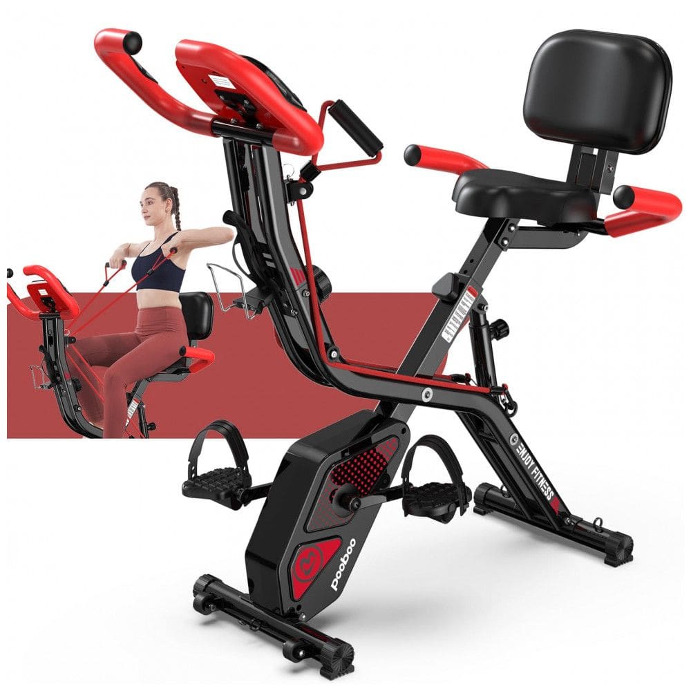 Bicicleta de exercício dobrável. Máquina de bicicleta estacionária de fitness dobrável. Bicicleta de ciclismo interna