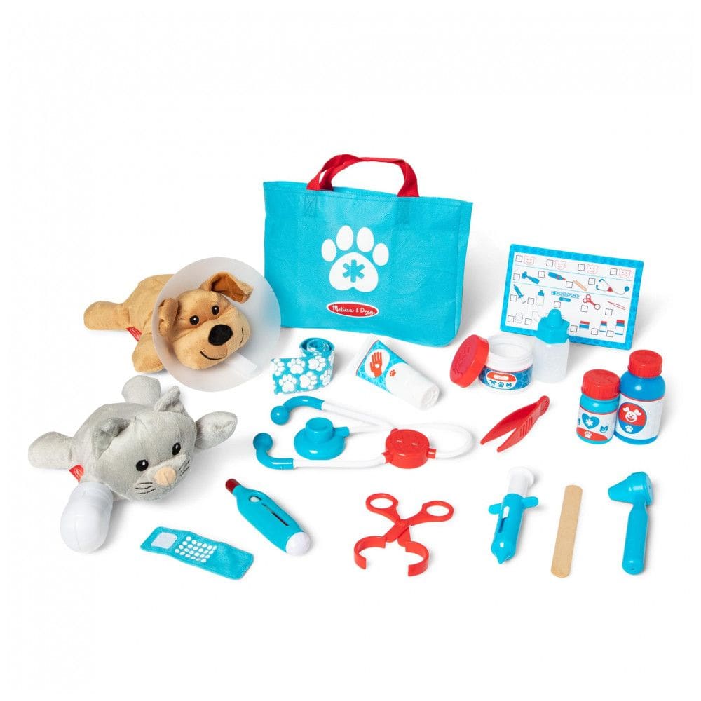 Kit Veterinário Infantil Divertido com 24 Peças para Exames e Tratamentos em Animais de Estimação, Melissa & Doug