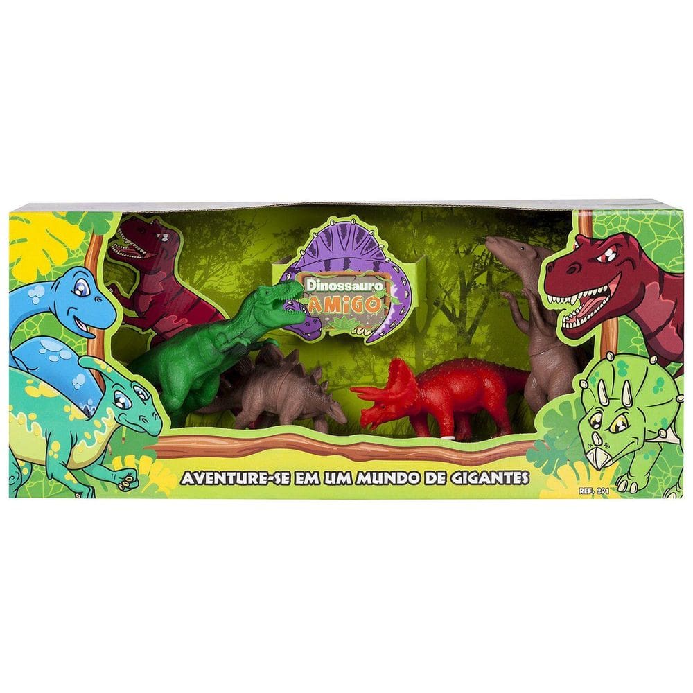 Dinossauro Amigo Com 4 Pcs- Super Toys