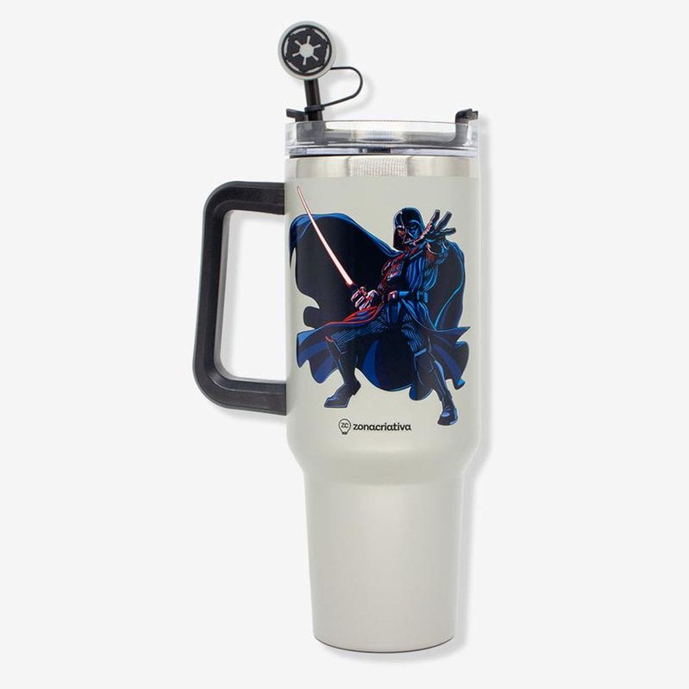 Canecão Tumbler Termico Canudo e Pingente Disney Star Wars 1,15L  ZonaCriativa