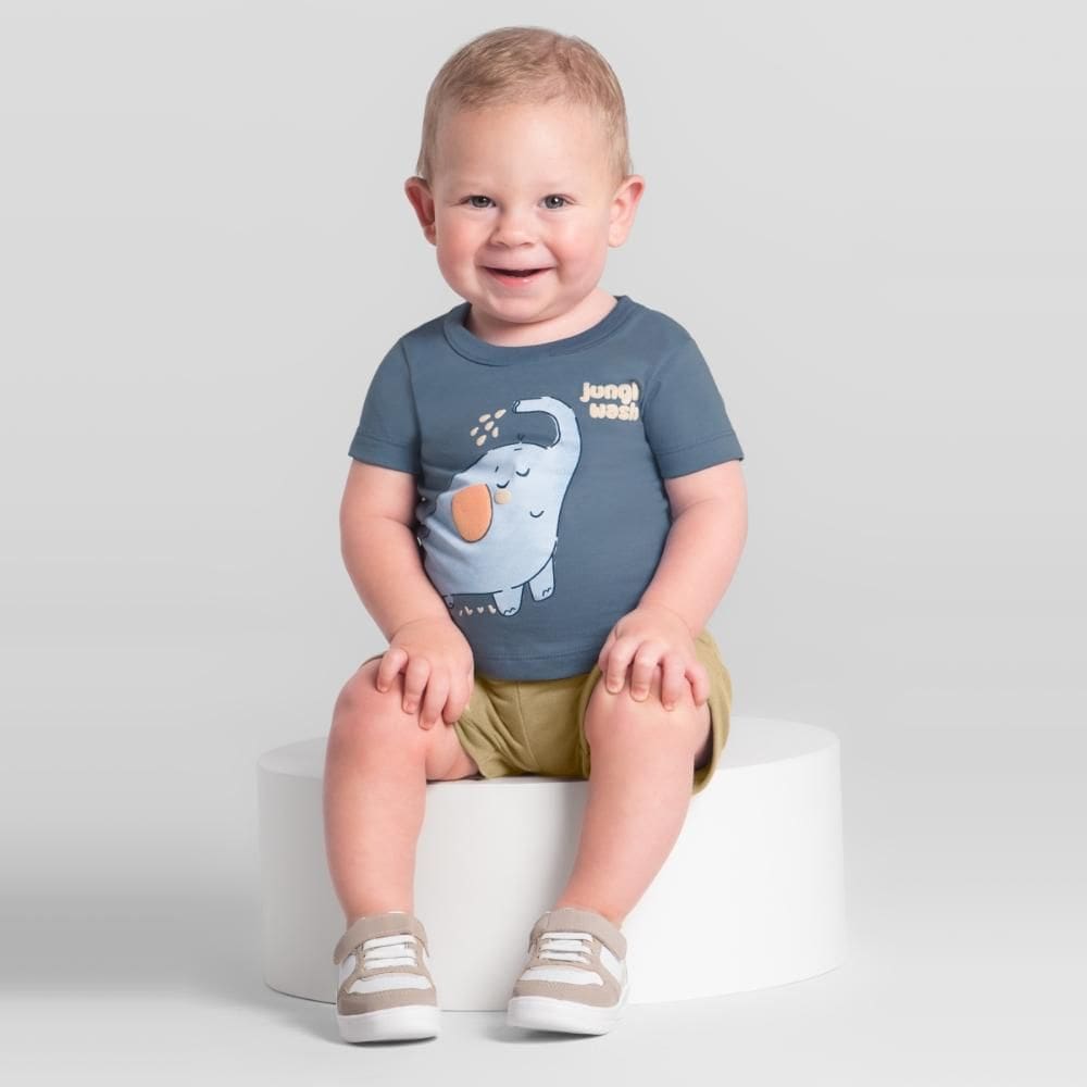 Conjunto Bebê menino de elefante Brandili Baby
