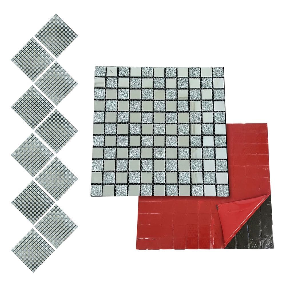 Pastilha De Vidro Kit 10 Uni Adesiva Parede Cozinha Sala Banheiro Decorativa Moderna Requintado Reforma Aplicacao Facil