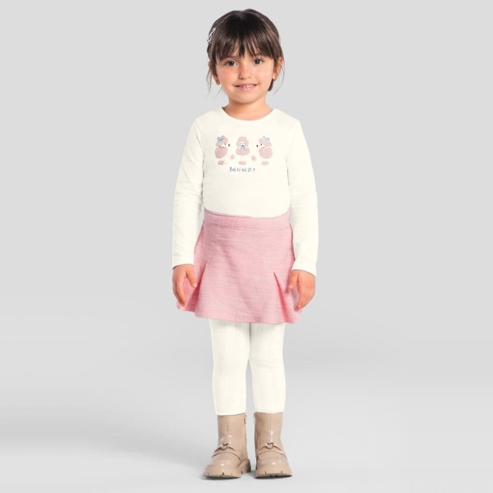 Blusa infantil menina de poodle Mundi