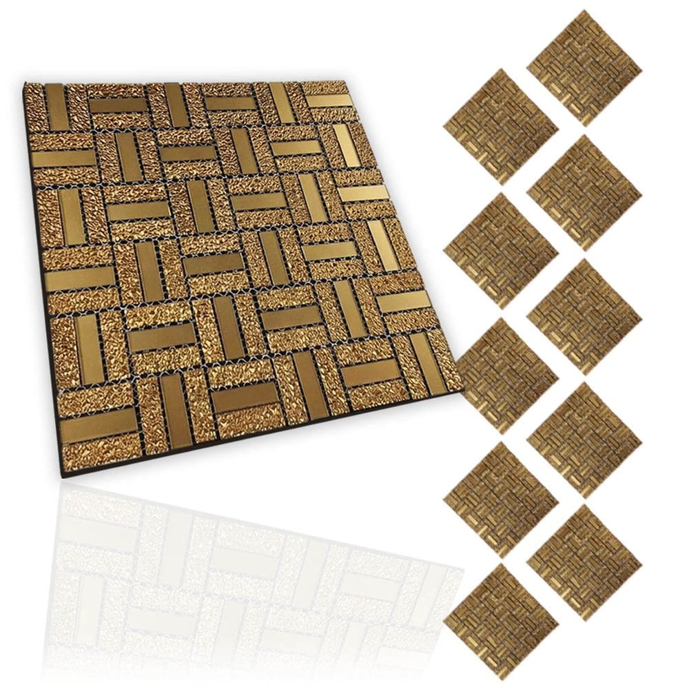 Pastilha De Vidro Kit 10 Uni Adesivo Parede Cozinha Banheiro Sala Decorativa Facil Aplicacao Moderna Requintado Reforma