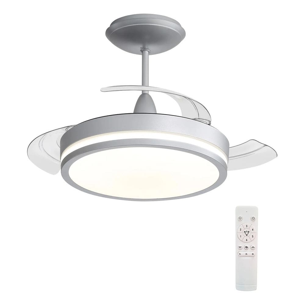 Ventilador Teto Prata 91cm Controle Remoto - Comfort