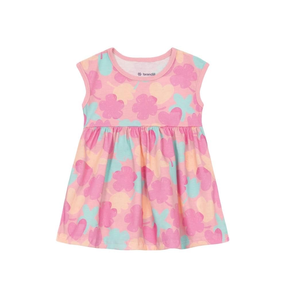 Vestido bebê menina em malha  Brandili Baby