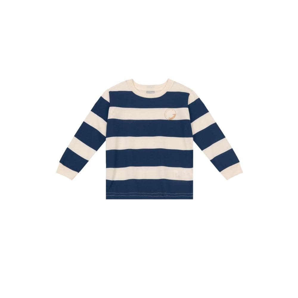 Camiseta infantil menino listrada Mundi