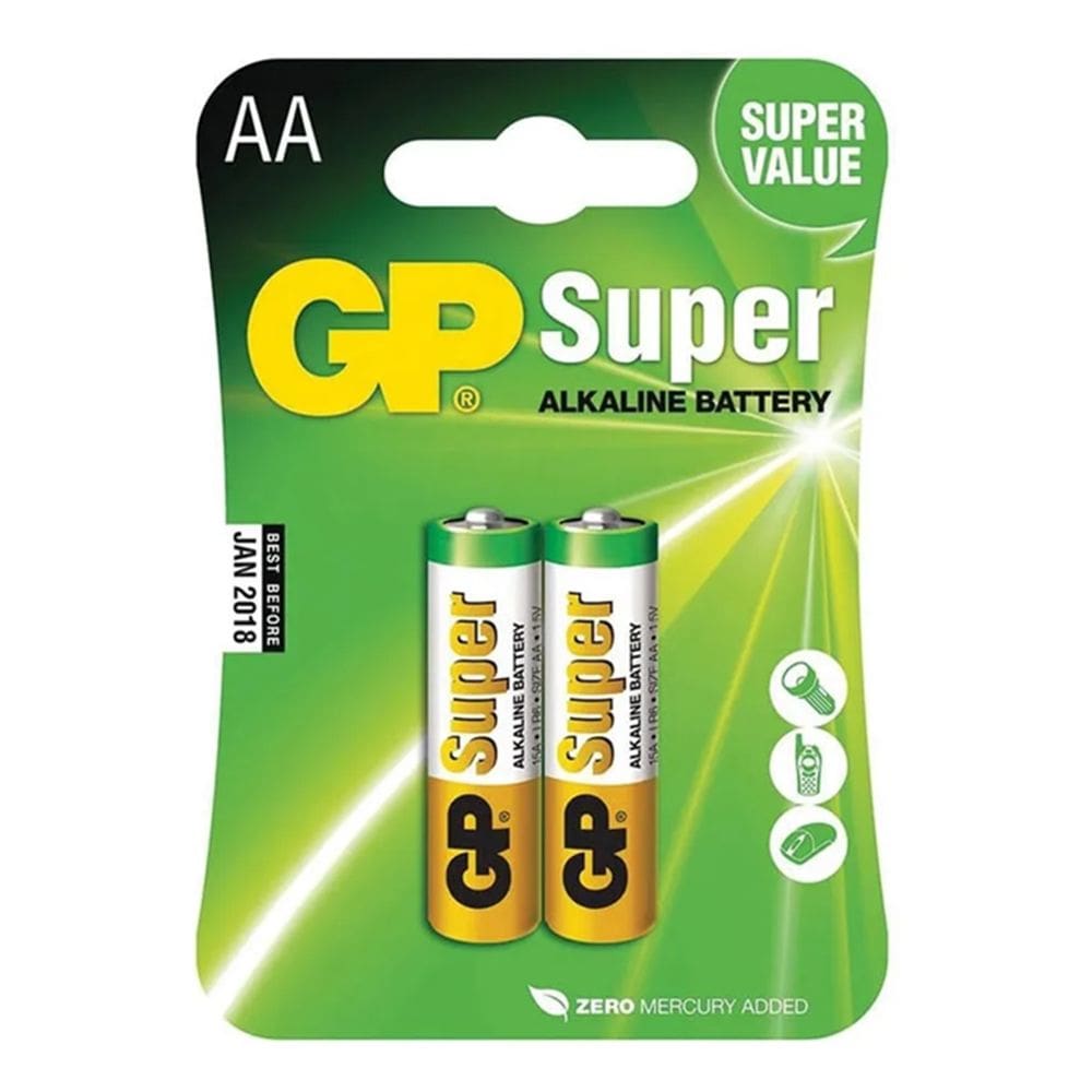 Pilha Alcalina Gp Super  Aa 1.5V Blister C/ 2