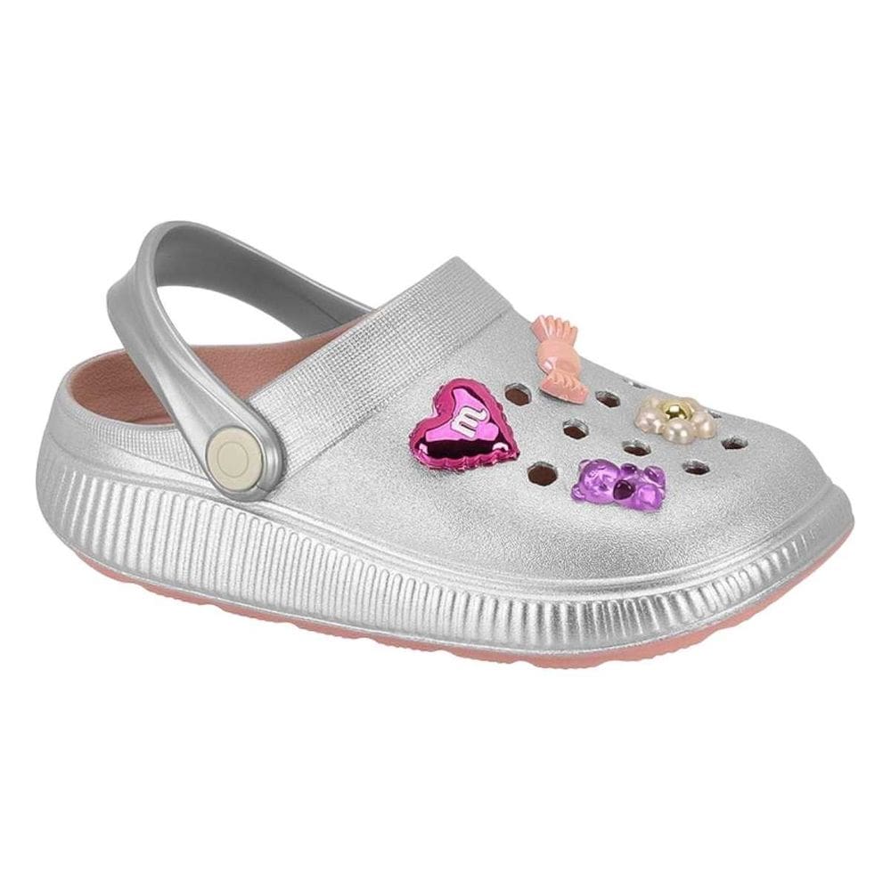 Chinelo Infantil Menina Molekinha Com Broches Decorativos