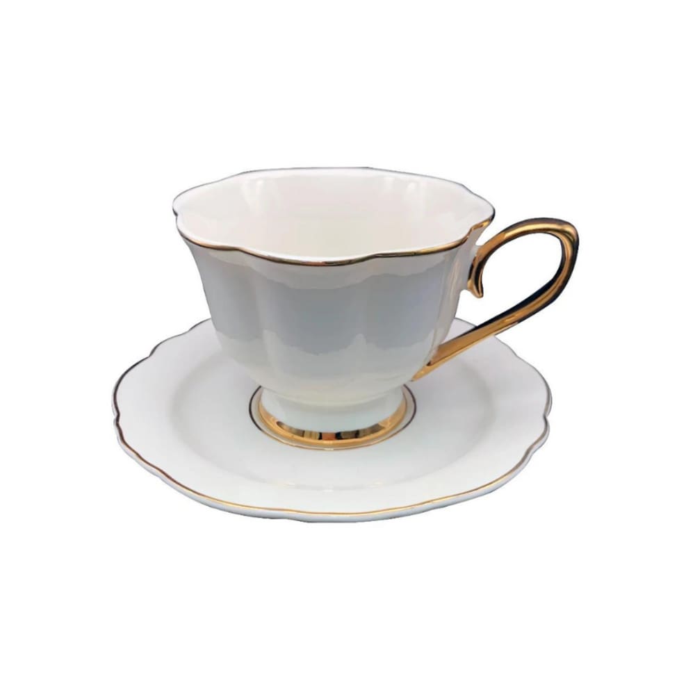 Conjunto De Xícaras Para Chá Com Pires Em Porcelana Mon Charmant Com 12 Peças 240ml L`Hermitage