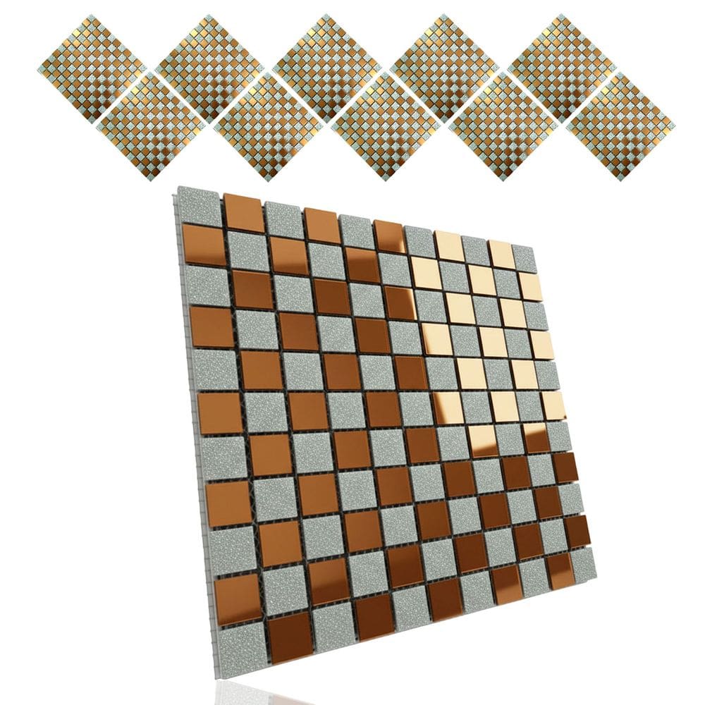 Pastilha De Vidro Adesiva Kit 10 Uni Cozinha Lavabo Banheiro Sala Decorativa Moderna Reforma Requintado Facil Aplicacao