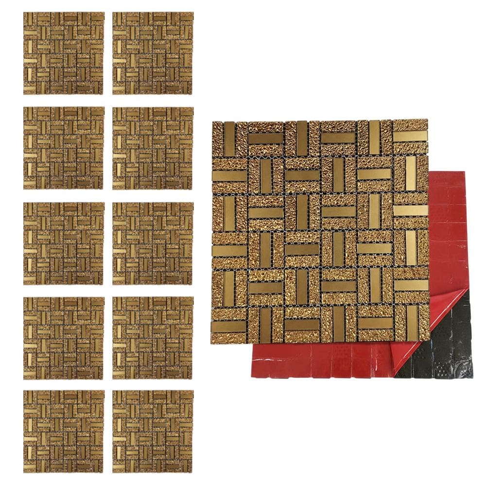 Pastilha De Vidro Adesiva Kit 10 Uni Parede Banheiro Cozinha Decorativa Moderna Reforma Requintado Facil Aplicacao