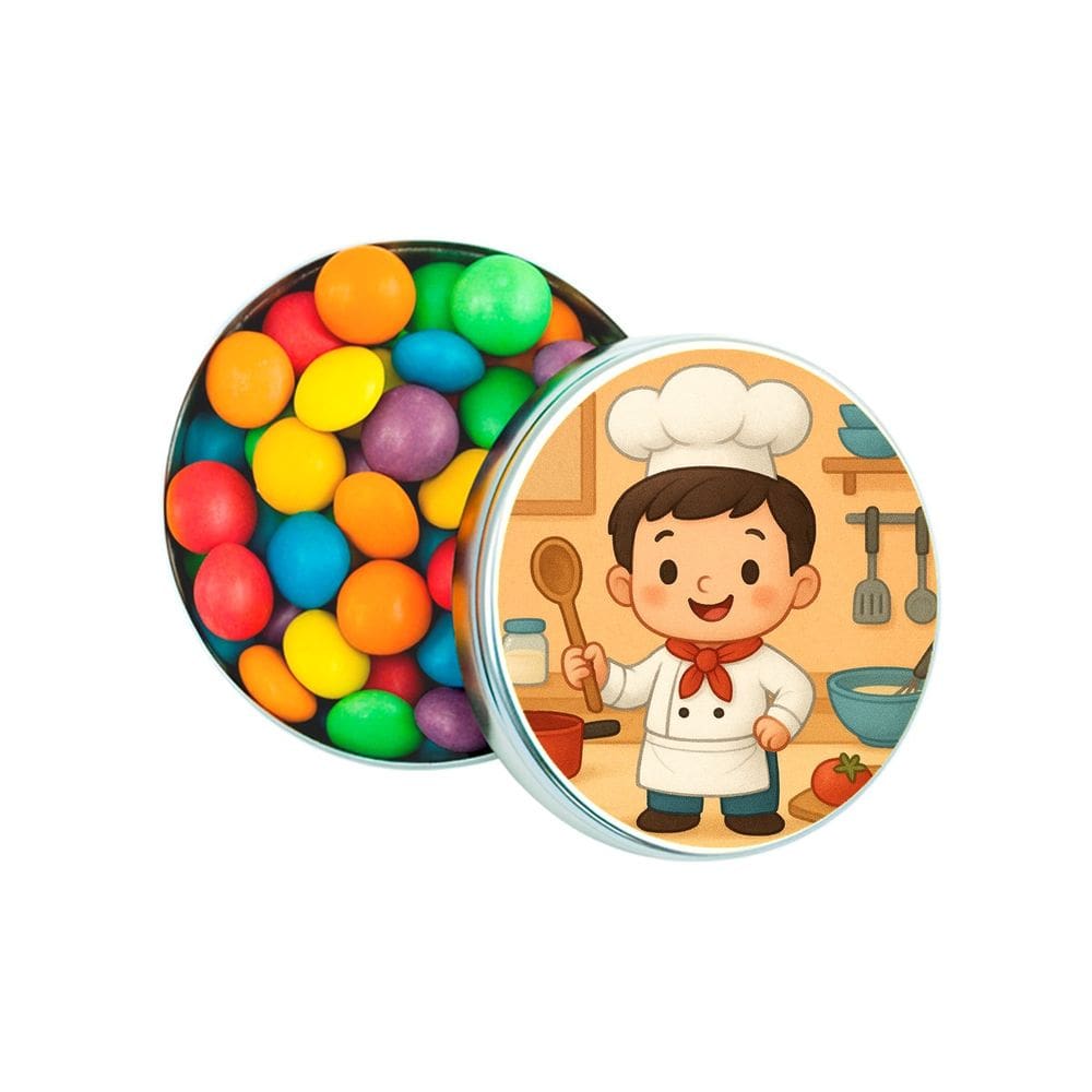 Latinha Lembrancinha Personalizada Mini Chefe Menino