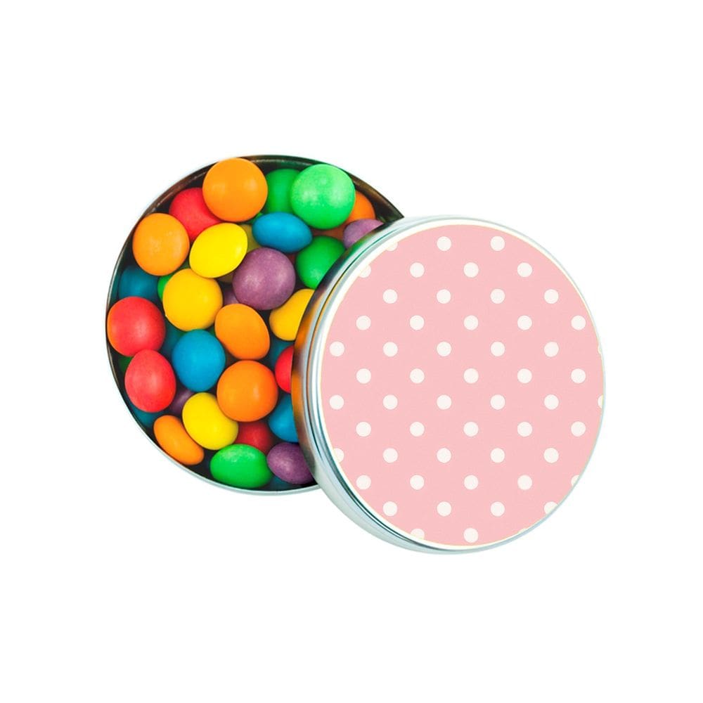 Latinha Lembrancinha Personalizada Poá Rosa Bebê