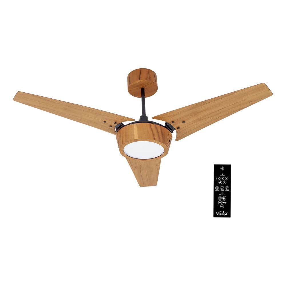 Ventilador Teto Preto 122cm Controle Remoto 110v - Ventex