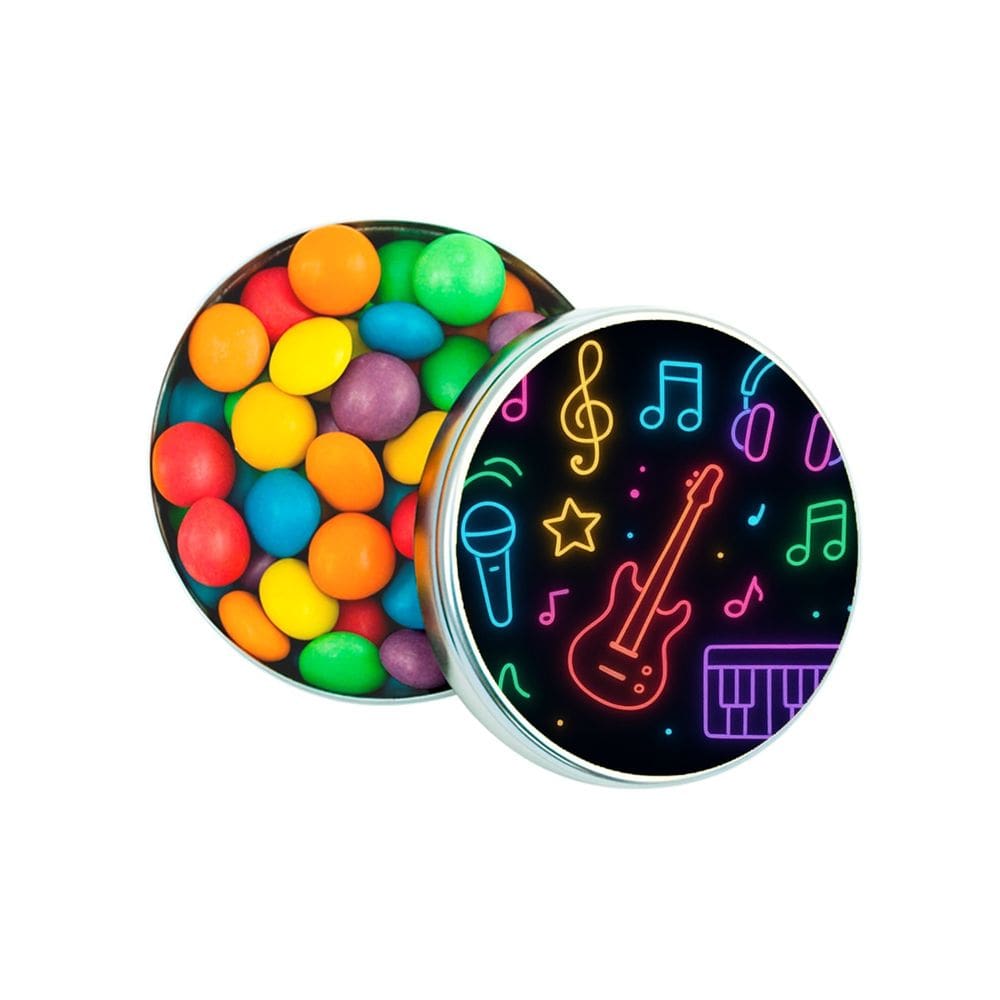 Latinha Lembrancinha Personalizada Neon Musical