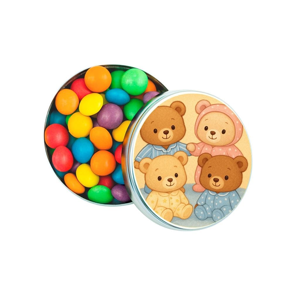 Latinha Lembrancinha Personalizada Ursinhos de Pijama