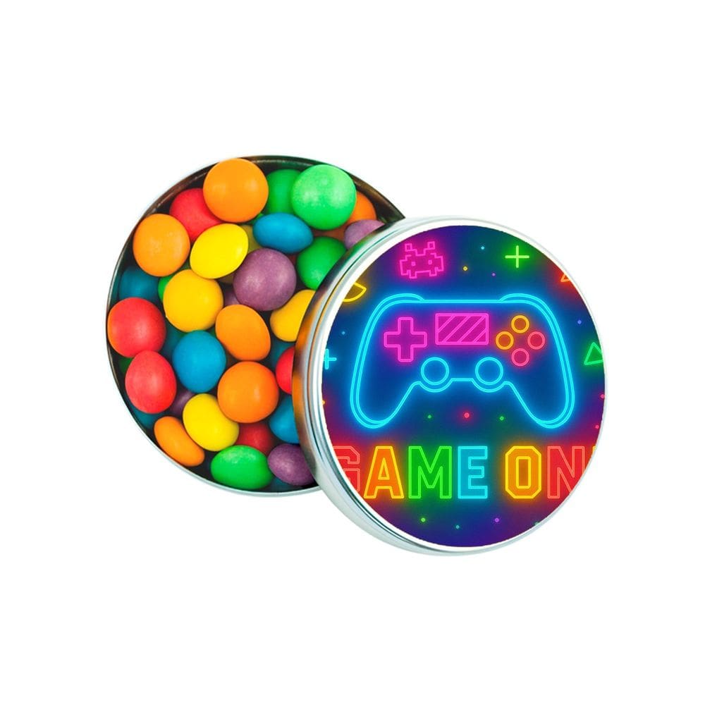 Latinha Lembrancinha Personalizada Video Game Neon