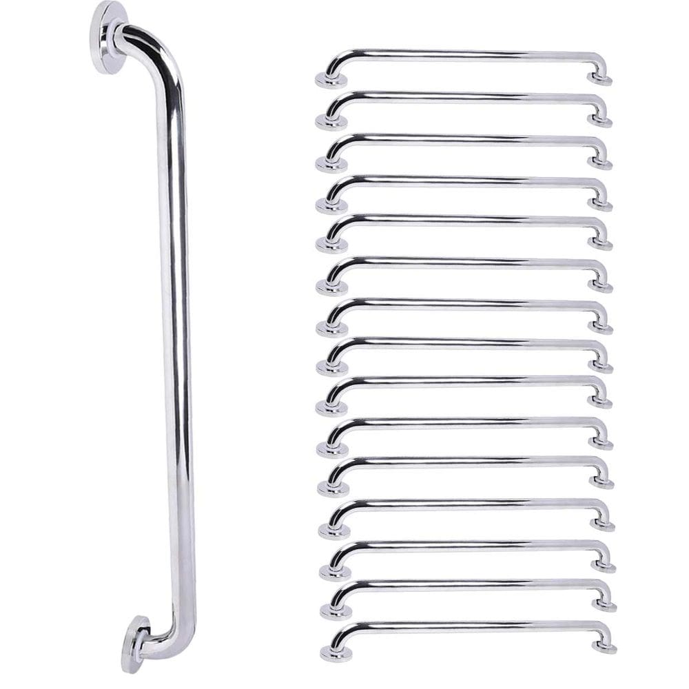 Barra Corrimao de Apoio Alça 80cm Kit 15 Uni Acessibilidade Cadeirante Idoso Deficiente Box Banheiro Segurança Corredor