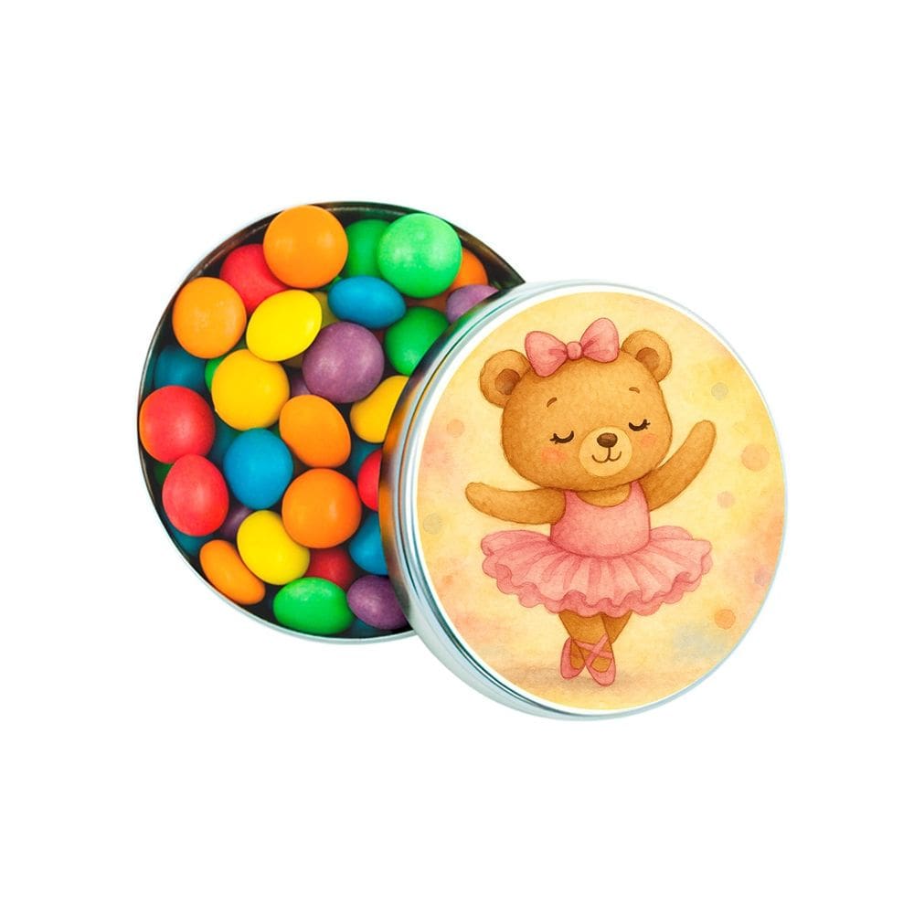 Latinha Lembrancinha Personalizada Ursinha Bailarina