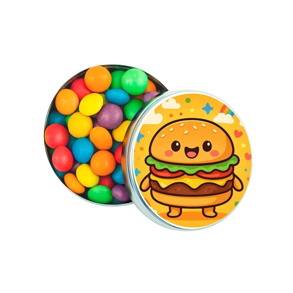 Latinha Lembrancinha Personalizada Hambúrguer Divertido