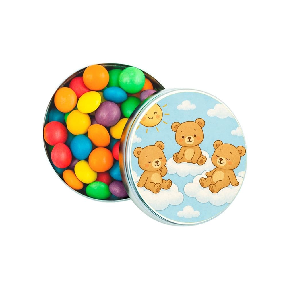 Latinha Lembrancinha Personalizada Ursinhos na Nuvem