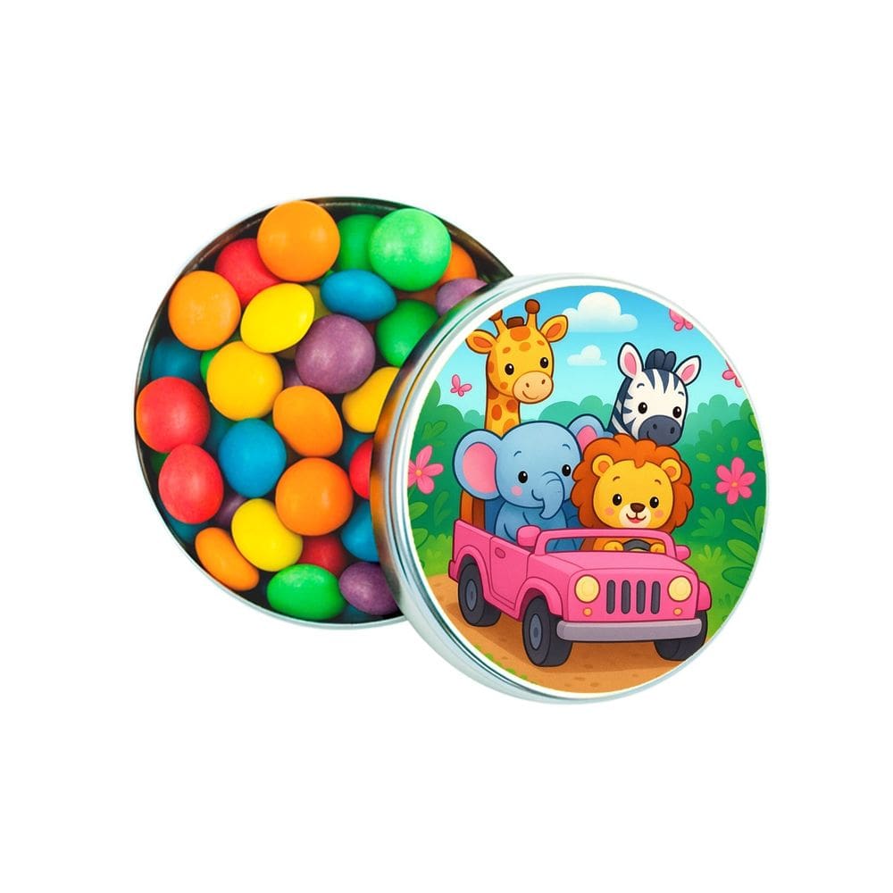 Latinha Lembrancinha Personalizada Safari Rosa