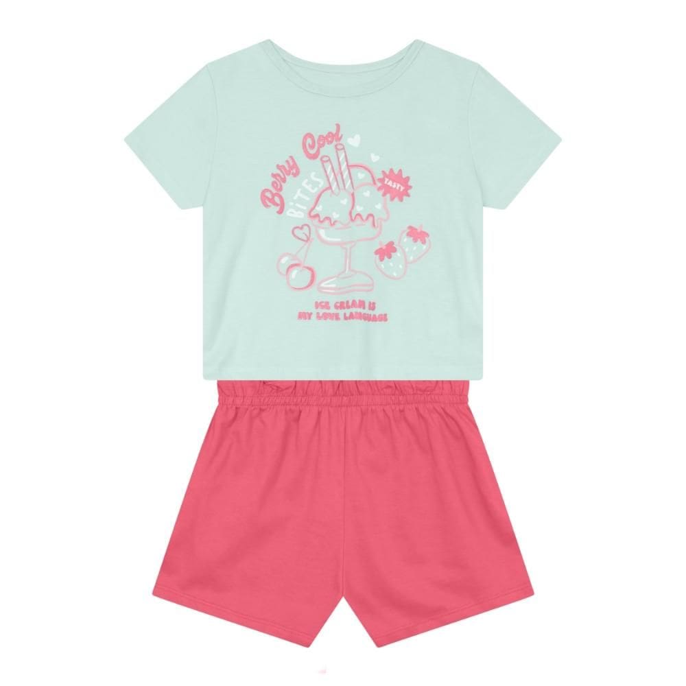 Conjunto infantil menina de sorvete Brandili