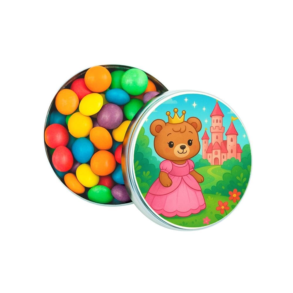 Latinha Lembrancinha Personalizada Ursinha Princesa