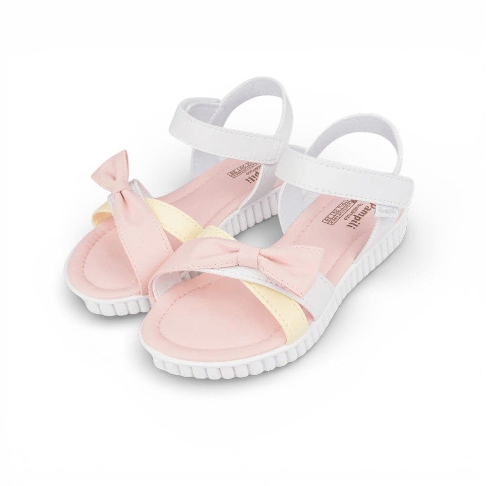 Sandália Infantil Menina Pampili Candy Tiras Laço Colorida