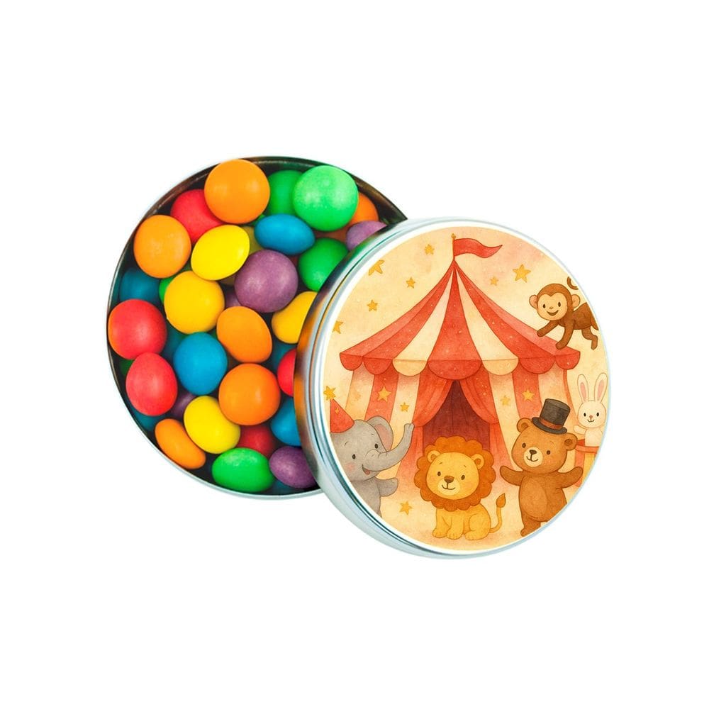 Latinha Lembrancinha Personalizada Circo Aquarela