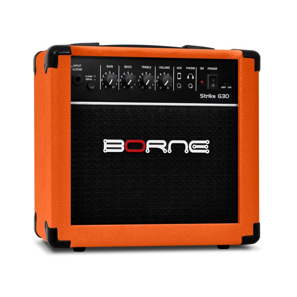 Cubo Amplificador  De Guitarra Borne - Strike G30 - Laranja