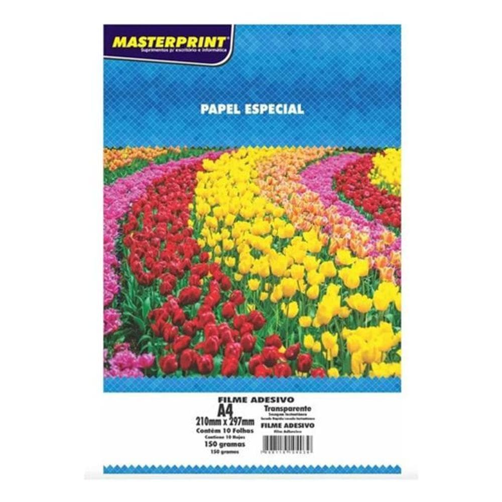 Filme Adesivo A Prova D`Água A4 150G - Semi-Transparente