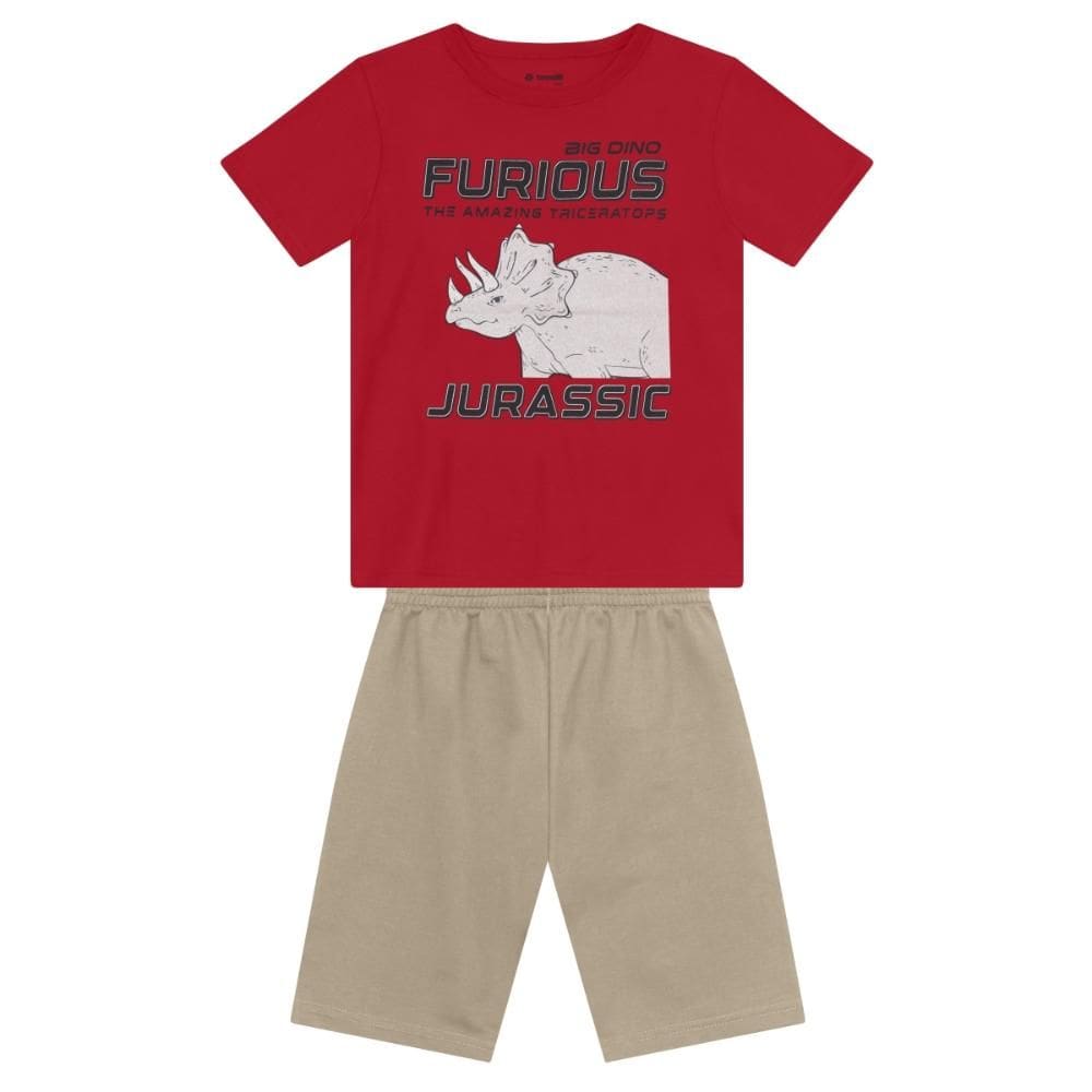 Conjunto infantil estampa de dinossauro Brandili