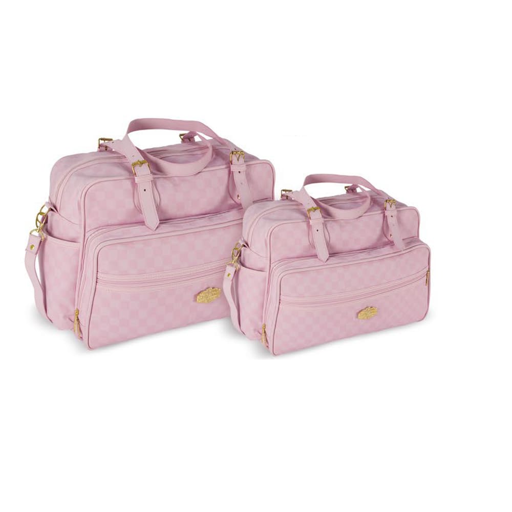 Kit de bolsas bebê paris rosa 2 peças