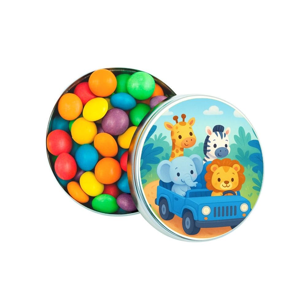 Latinha Lembrancinha Personalizada Safari Azul