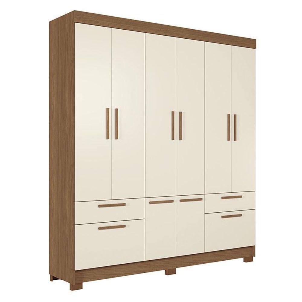 Guarda Roupa Casal 8 Portas Curitiba Jatobá Areia - Santos Andirá