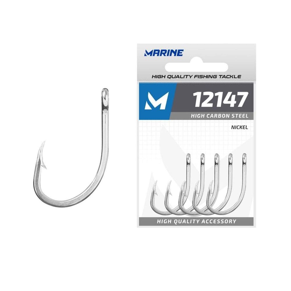 Anzol Marine 12147 Nickel Nº 1/0 Cartela 50 Peças - Fisgada Precisa