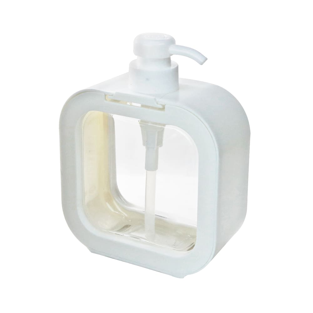 Porta Sabonete Quadrado Líquido De Plástico 300Ml