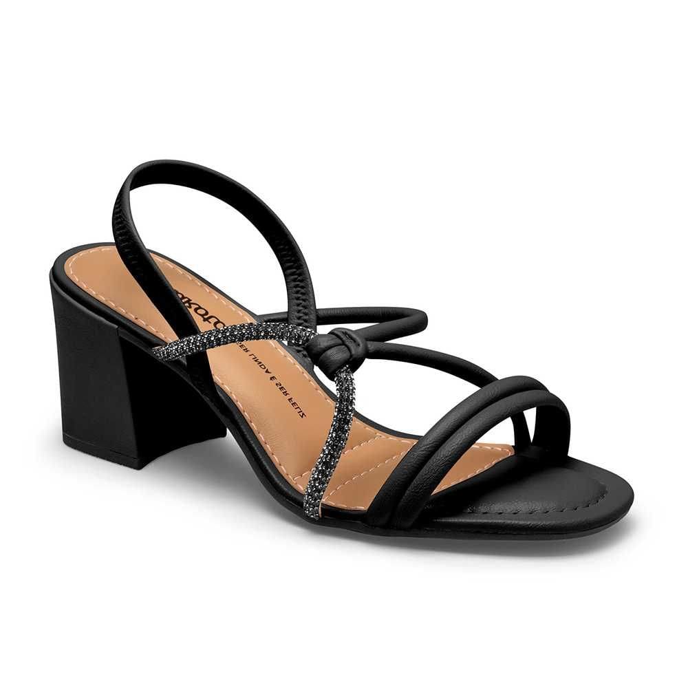 Sandália Feminina Dakota Salto Blocado Tiras Cruzadas