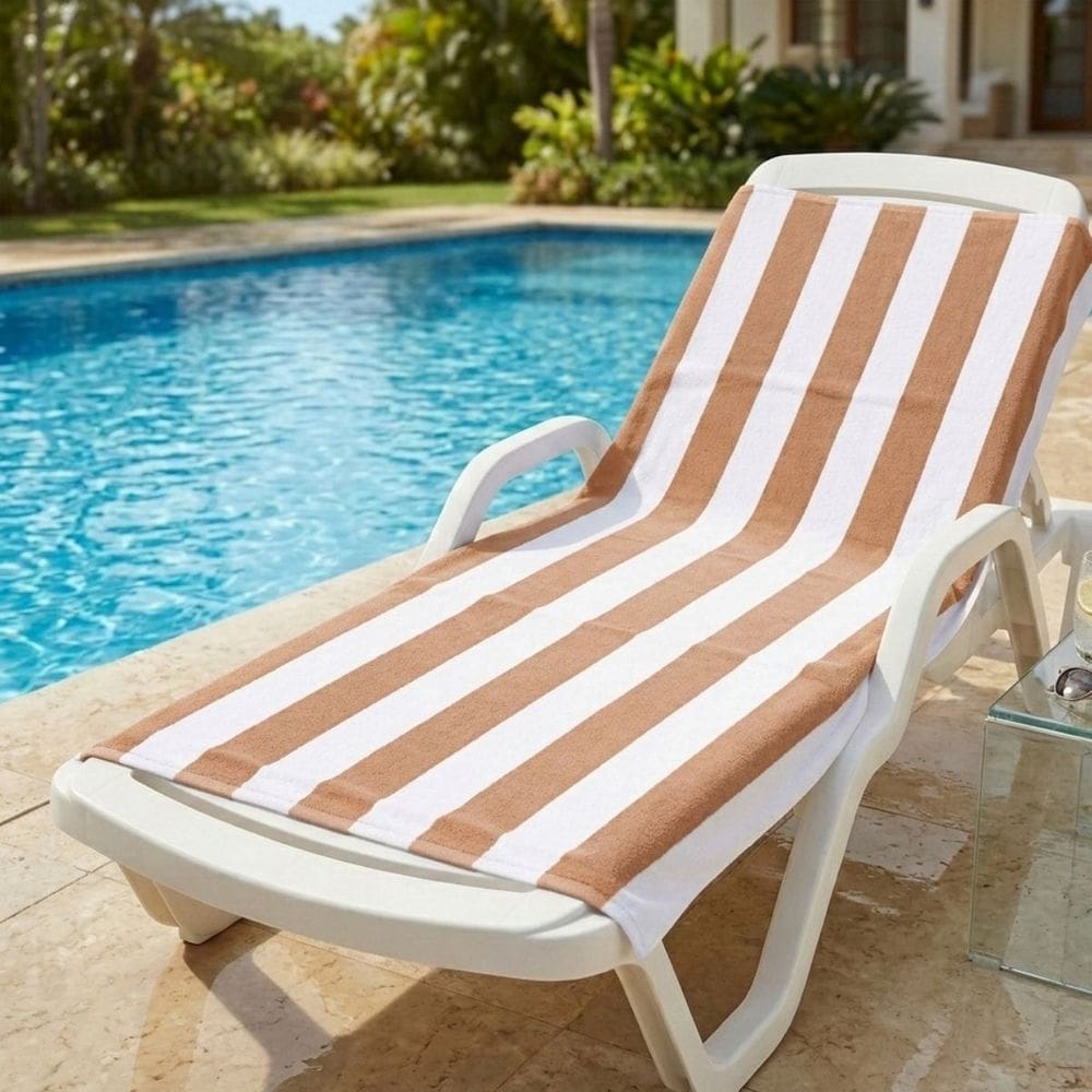 Toalha de Praia Piscina Listras Ibiza Teka 86x160cm Resistente ao cloro