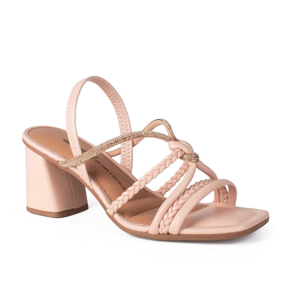 Sandália Feminina Dakota Salto Blocado Tiras Cruzadas