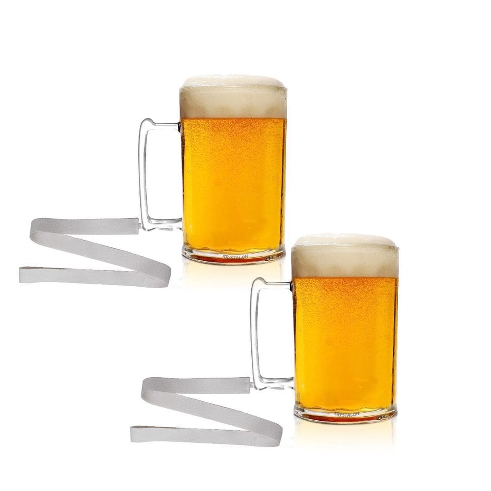 Kit 4 Canecas Chopp Com Cordão Acrílico