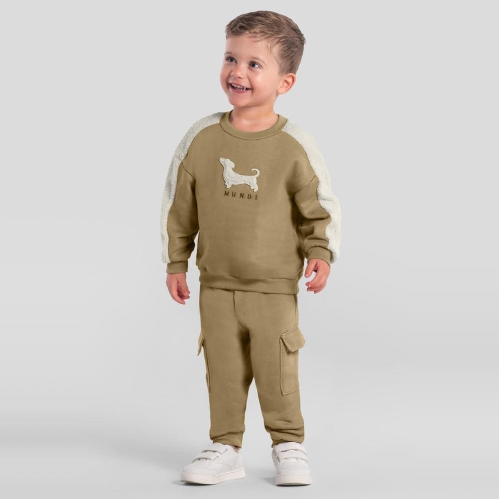 Conjunto infantil menino de cachorrinho Mundi