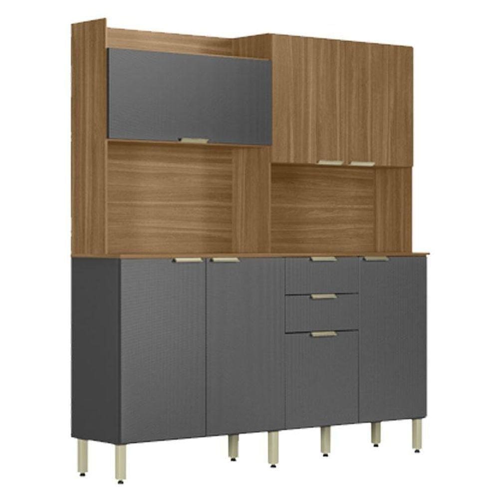 Kit Para Cozinha Pitaya Amêndola Grafito Tx - Demóbile