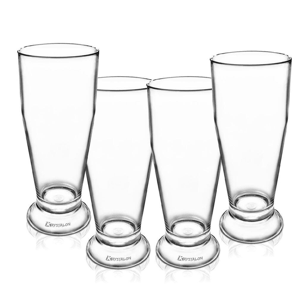 Kit 4 Copos Tulipa Acrílico Transparente Krystalon