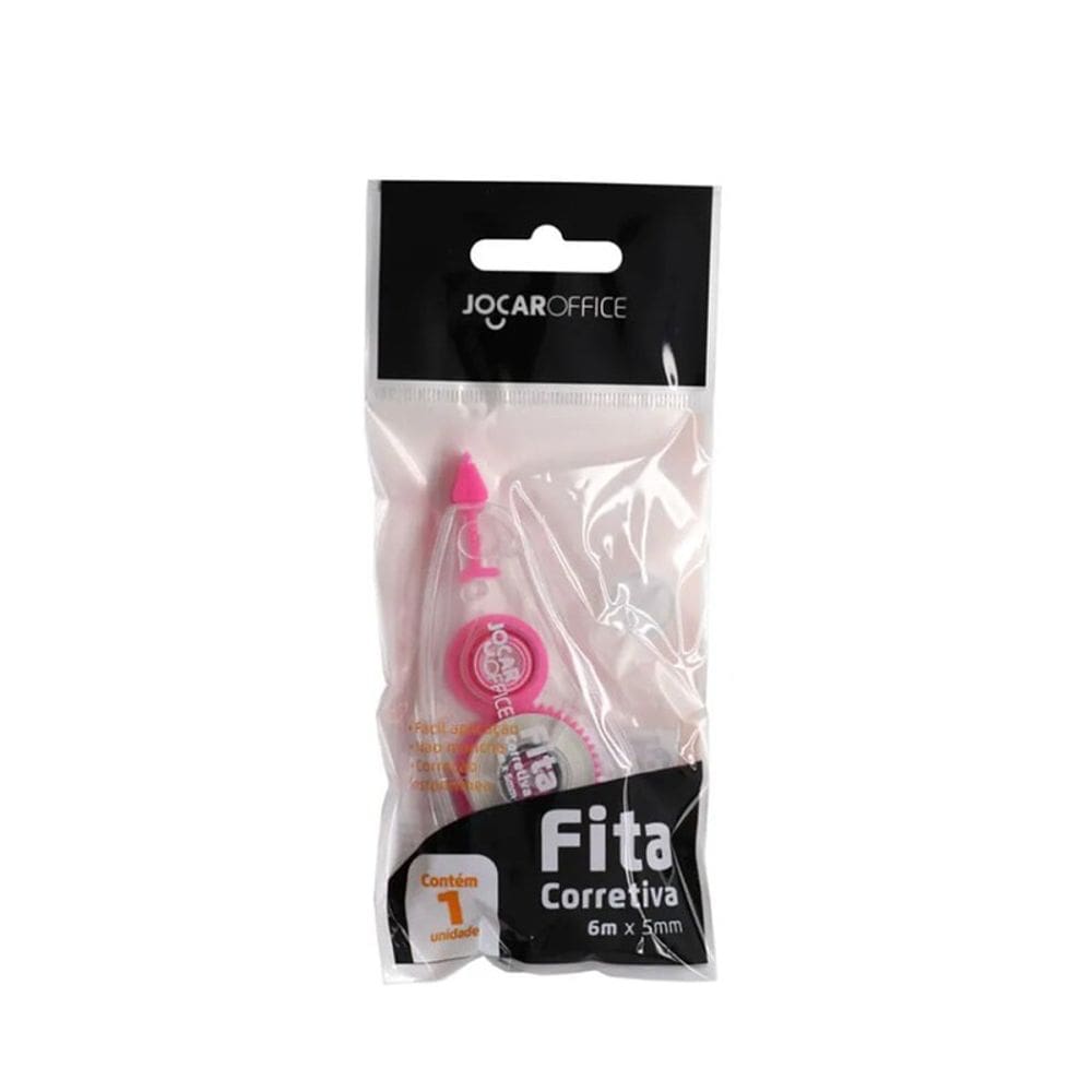 Fita Corretiva 6mx5mm Corpo ROSA Jocar Office - Leonora