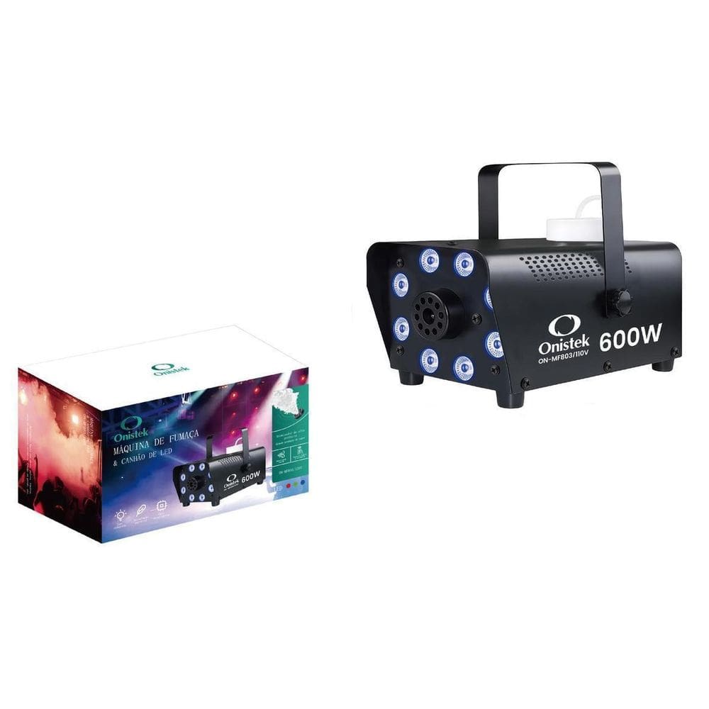 Máquina De Fumaça 600W Led Rgb Onistek 110V Com Controle