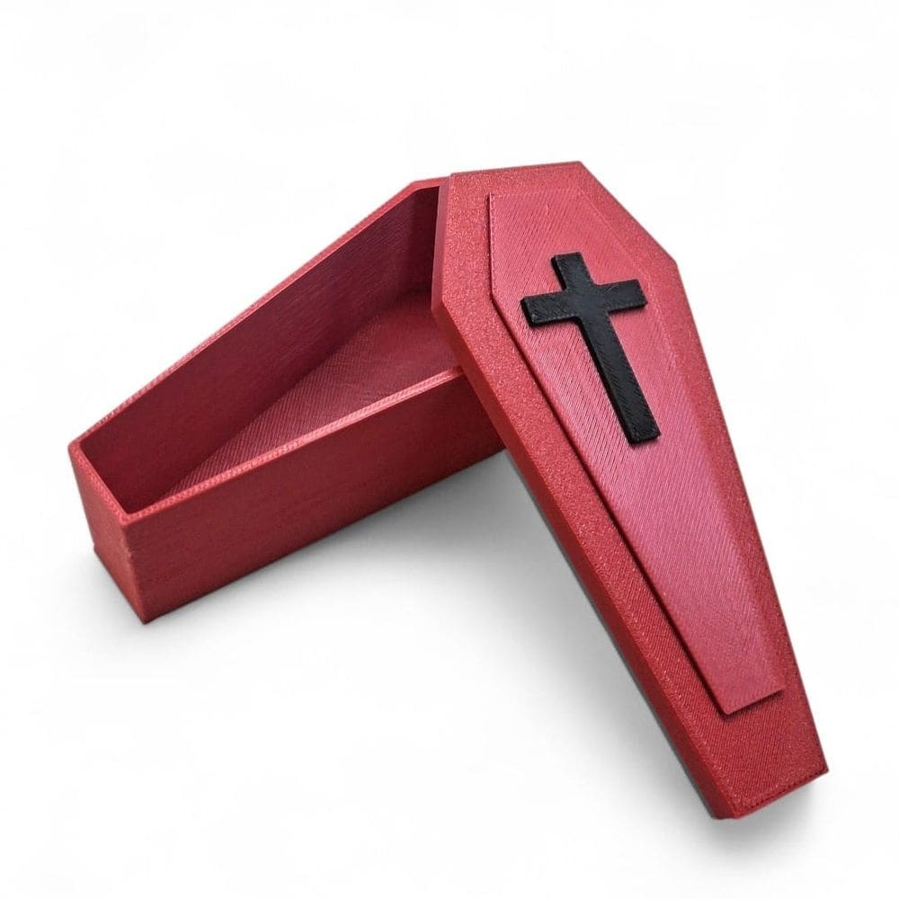 Caixão Vermelho Trabalho Espiritual Decoração 11 cm